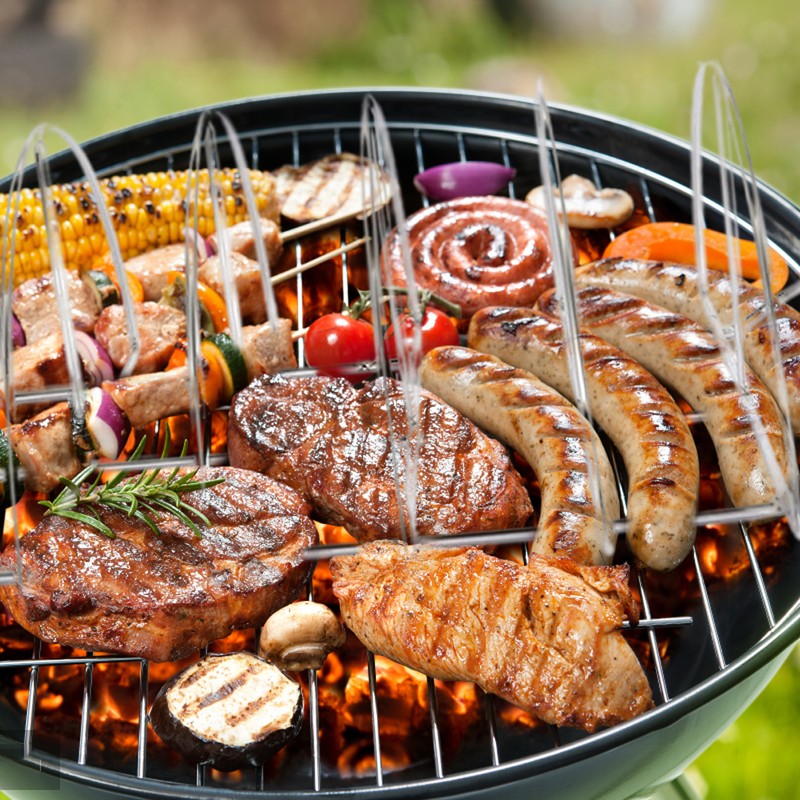 Stainless Steel Barbecue Bracket Rib Rack Barbecue Grilling Rack Non