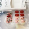 Christmas Press on Nails Short Square Christmas Fake Nails with