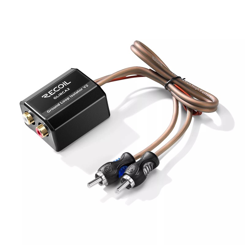 RECOIL GLIRCA2 2-Channel RCA Stereo Ground Loop Isolator, Amplifier Noise