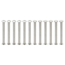 PATIKIL 24 Sets Chicago Screws, 6x70mm(DxH) Chicago Screws Phillips Binding Post Screw Bolts Leather Rivets 304 Stainless Steel Fasteners for Leather Belt Scrapbook Photo Albums, Silver