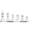 Sunrise Chess Staunton 6 Plastic Chess Pieces - Snow White