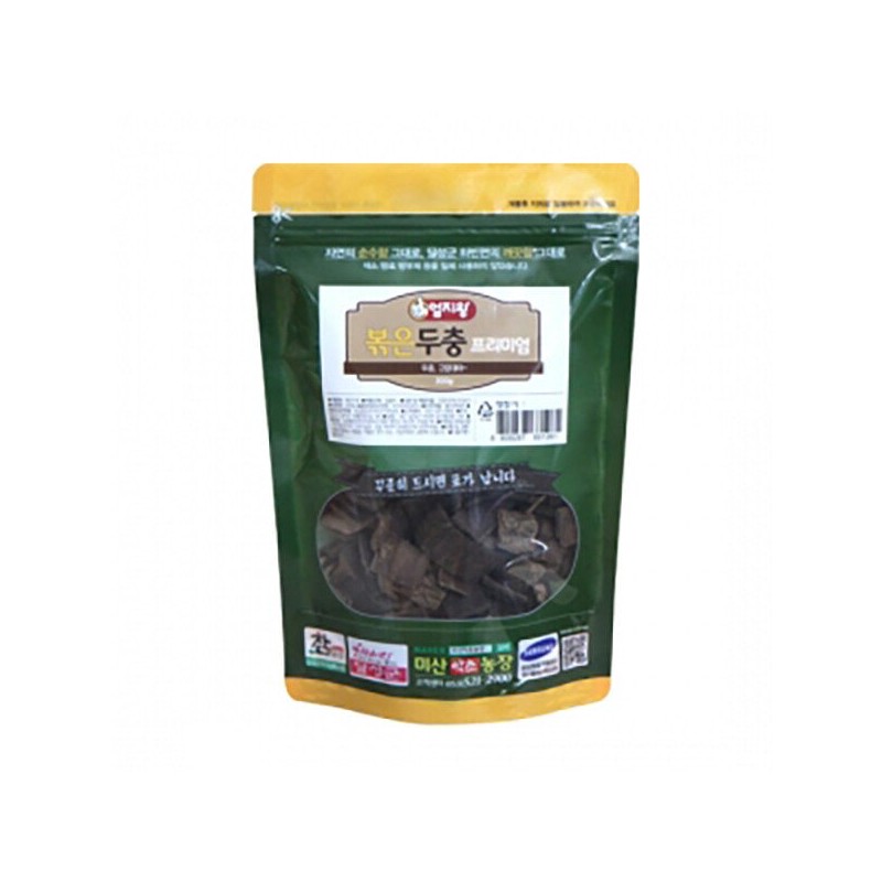 볶은두충프리미엄(200g) 국산 볶은 두충 한방차 건강차 식수차 Roasted Deodeok Premium
