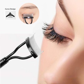 Ezppuu111 Stainless Steel Eyelash Comb 1 Piece + 50 Pieces Disposable Eyelash Brush Eyelash Comb Eyelash Comb Eyebrow Brush Black