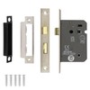 Decoranddecor Bathroom Mortice Lock - 2.5inch / 64mm - Satin