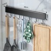 Global-Daily Kitchen Utensils Rack Wall Mounted, Kitchen Rail with Sliding