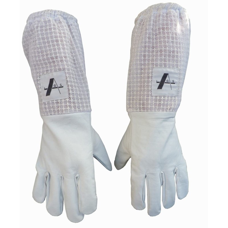 Beekeeper gloves 3 layer ultra white ventilated bee keeping gloves