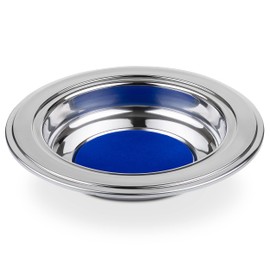 Steadfast Selections - (Offering Plate Blue Premium Stainless Steel Offering Plates for Church | Offering Trays | Church Collection Plate | Church Offering Plates