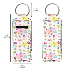 Panskyllis Colorful Dog Paw Lip Gloss Holder Lip Balm Portable Pocket Travel Accessories Chapstick Holder Fit for Most Standard Lip Balm, Chapstick