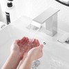 Chrome Bathroom Faucet Waterfall Widespread GGStudy 3 Holes 2 Handle
