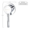 Mezcladora Cromada Monomando para Regadera con Cubierta de Acero Inoxidable,