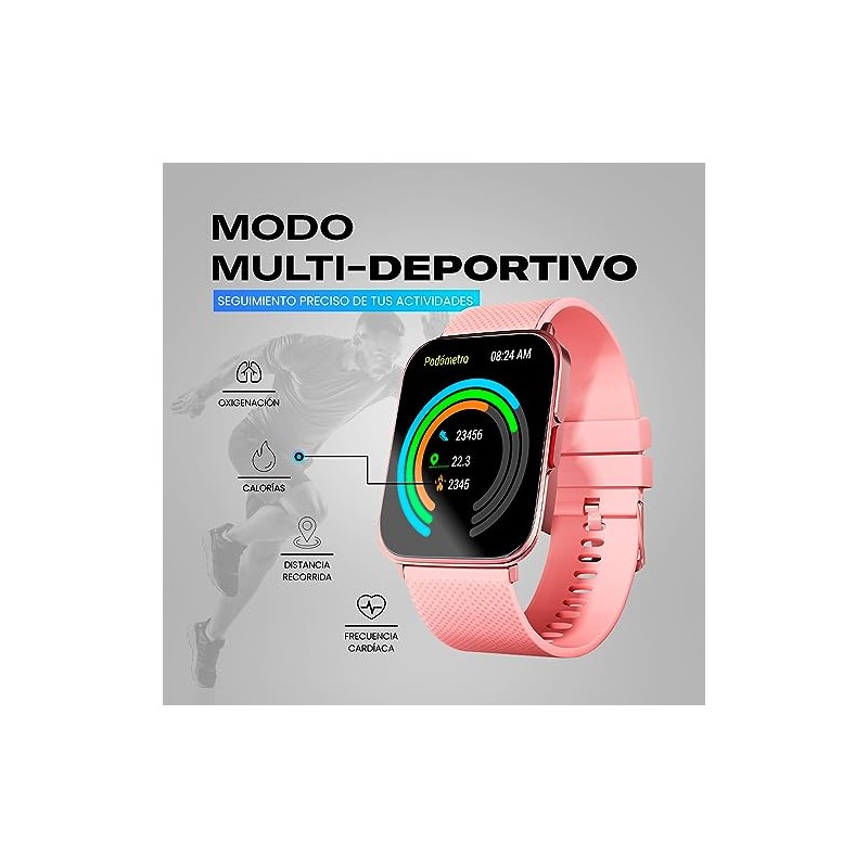 STF Smartwatch Kronos Optimum Certificación IP67 Sumergible para Deportes acuáticos