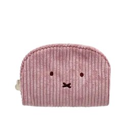 Miffy Round Pouch, Pink, Large Corduroy Series