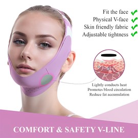 JEYORZY 1 Pcs V-Linien Gesichtsmaske, Wiederverwendbare Doppelkinn Entferner Lifting-Maske, Gesichts-Schlankheitsgurt, V-förmige Lifting Bandage, Doppelkinn Reduzierer, für schlaffe Gesichtshaut