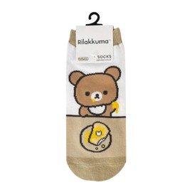 Small Planet Rilakkuma Women's Socks/Basic Toast Chairoikoguma San-X