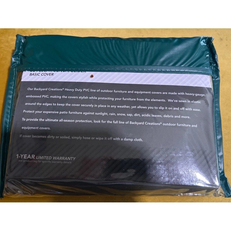 Backyard Creations Loveseat, Bench, Glider, Basic Cover New In Package