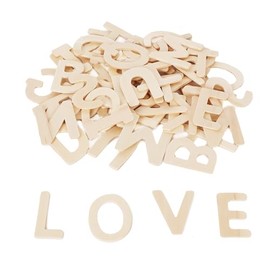 60 Wooden Letters, Wooden Letters for Crafts, Capitals Font Wall, Names, Toy Box, Blocks, Alphabet
