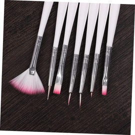 Operitacx 7pcs Painting Nail Art Poly Extension Gel Brush Nail Brush Kit Nail Art Supplies Nail Brush Pen Nail Painting Pens Nail Art Brush Nail Drawing Pen Artificial 7 Piece Set
