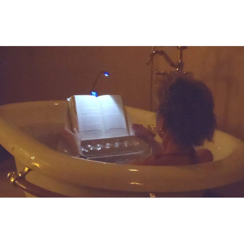 Floating Book/Tablet Caddy for Bath, Pool, and Hot Tub (Clear)
