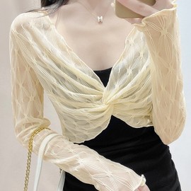 a947 Women's New Summer V-Neck Lace Mesh Short Strap Dress Bikini Cover-up XL/Black 10ea