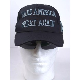 Unbranded TRUMP 2024 "Make America Great Again" Trucker CAP / HAT, BLACK Canvas, NEW