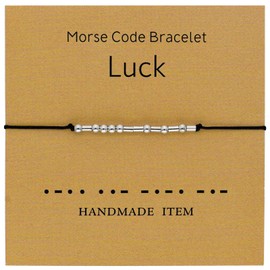 Tidefire Morsecode Bracelets for Women Men Secret Bangle Friendship Bracelet with, Silk