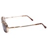 Old School Rectangle Flip Tinted Lens Gold Frame 2.00 Reading