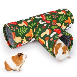 Hedgeink Guinea Pig Tunnel Canvas Rabbit Tube and Tunnels Washable Rat Hides Portable Hamster Hideout Soft Ferret Hideaway for Playing Resting Guinea Pig Accessories for Bunny Hedgehogs