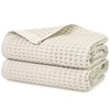 Waffle Bath Towels Set of 2 (Mist White) – Cotton,