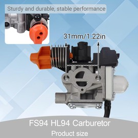 Qiuwanzia FS94 HL94 Carburetor for FS94R FS 94 KM94R HL94 R-Z KM94 KM FS HL 94 94R Brushcutter for ZAMA RC2 S243 Replaces Parts 4149 120 0602 with Spark Plug Air Filter