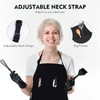 Cotton Black Bib Apron 2 Pack with 4 Pockets Adjustable