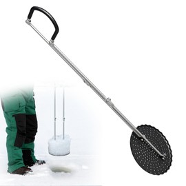 Somcthao Foldable Ice Fishing Skimmer - Aluminum Ice Fishing Scoop Skimmer for 8” Hole, Ice Fishing Gear, Ice Fishing Accessories