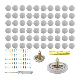 Dickno 60 PCS Car Roof Headliner Repair Kit, Auto Roof Snap Rivets Retainer with Installation Tool, Interior Ceiling Sagging Headliner Cloth Fixing Repair Buckle for All Vehicles (Gray Flannel)