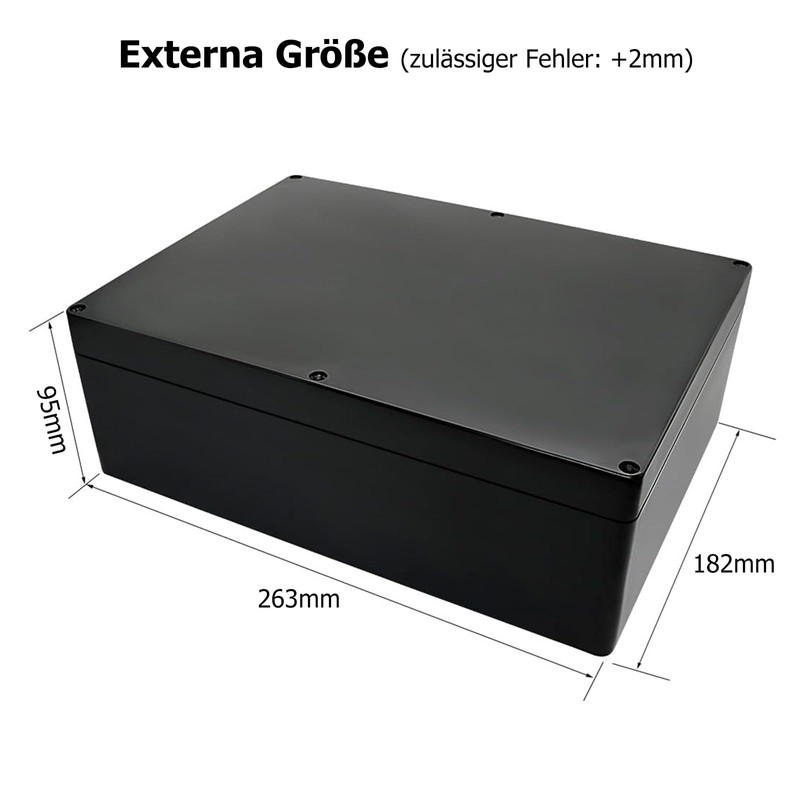 Therlan Junction Box Black Waterproof IP65, Electronic Housing Junction Box