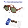VANLINKER Retro Square Aviator Sunglasses for Women Men 70s Vintage