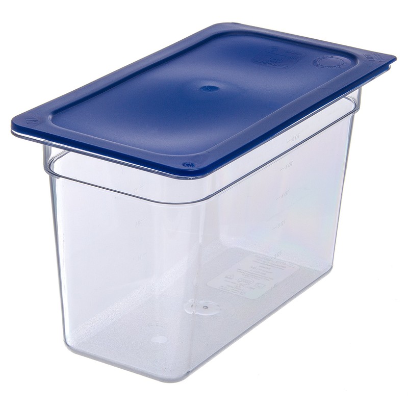 Carlisle 3058060 Smart Lids Third Size Polyethylene Lid, Dark Blue