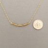 Custom CITRINE Stone Small Bar Gold Fill Morse Code Necklace
