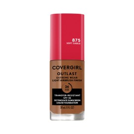 Covergirl Outlast Extreme Wear 3-in-1 Full Coverage Liquid Foundation, SPF 18 Sunscreen, Soft Sable, 1 Fl. Oz.