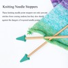 8pcs Knitting Needle Stoppers, Green Large Silicone Knitting Needle Point