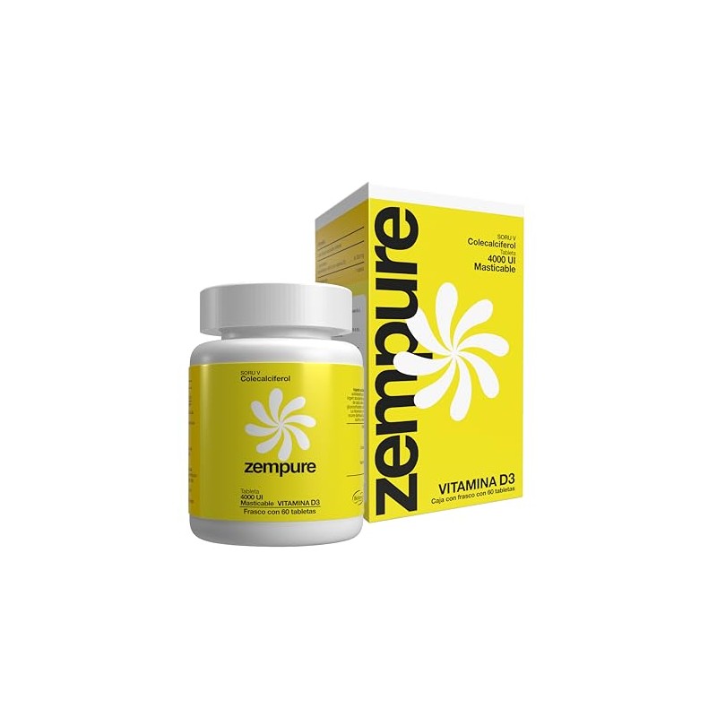 Vitamina D3 | Colecalciferol 4,000 UI | Tabletas Masticables Sabor