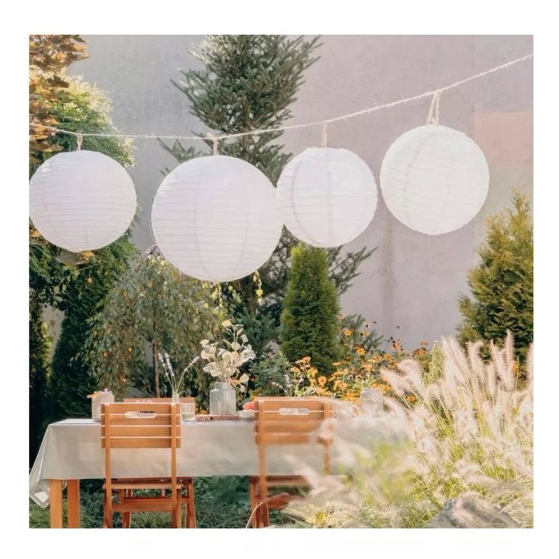 Codalis 10 Pantallas Chinas 20cm Color Blanco Hogar Lampara Papel