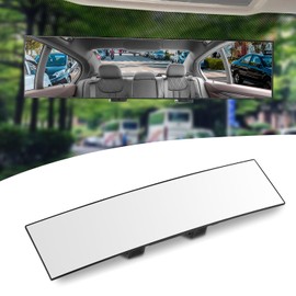 SINGARO Interior Rearview Mirrors, Universal Panoramic Car Rear View Mirror Accessories, Wide Angle Reduce Blind Spot Effectively for Car, Jeep, Truck, Motorcycle, Tractor, ARB, ATV, SUV, RV