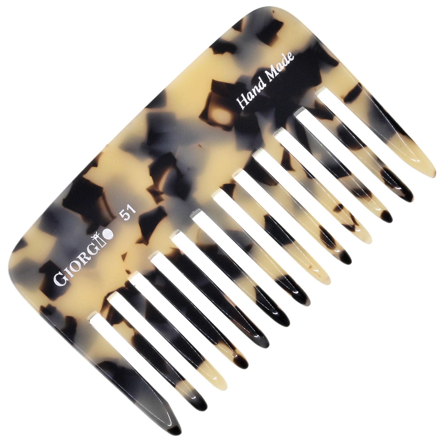 Giorgio G51TW Small Travel Purse Hair Detangling Comb, Wide Teeth ...