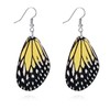ONLYJUMP Colorful Acrylic Wing Earrings Cute Insect Moth Wing Earrings Simulation Insect Butterfly Wing Drop Earrings for Women Funny Vacation Jewelry (Yellow B)