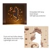 Wooden 3D LED Light Hollow Seahorse Pattern USB Power Supply