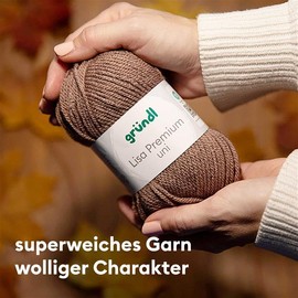 Gründl Wolle Lisa Premium Plain Knitting Yarn 100% Polyacrylic Crochet Knitting Yarn 50g / 133m - 10 x 50g balls Needle 3.5-4.5 Pink 31