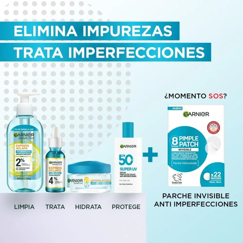 🔥 Parches para acné invisibles pimple patch 22 unidades garnier
