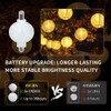 12 Pcs Paper Lantern Lights, Warm White Mini LED Lights