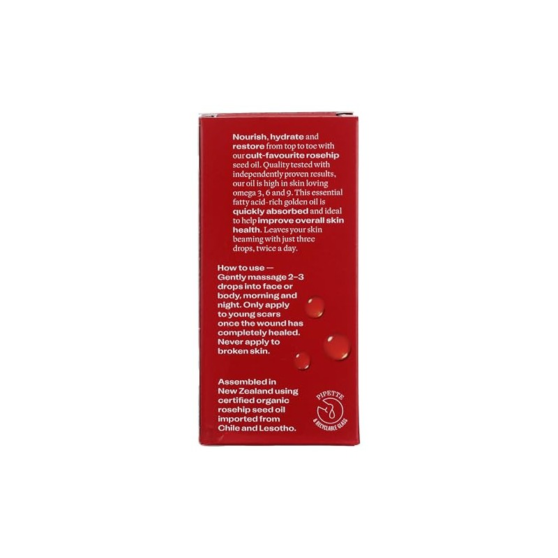 Trilogy Certified Organic Rosehip Oil for Unisex, 0.67 Ounce