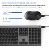 Wireless Keyboard and Mouse, Vssoplor Rechargeable Quiet Full-Size Keyboard and