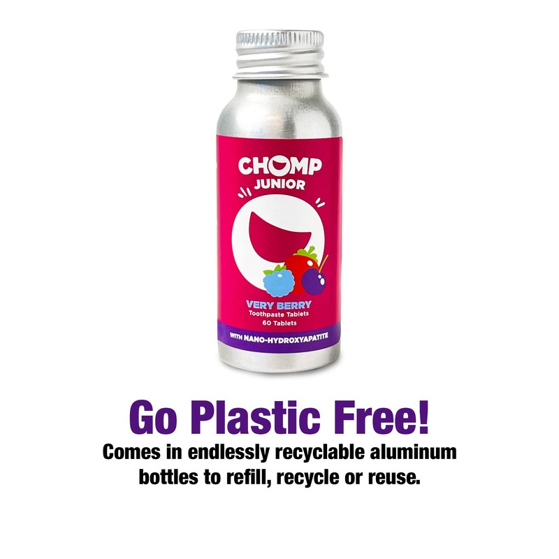 Chomp Junior Very Berry Toothpaste Tablets with Nano Hydroxyapatite